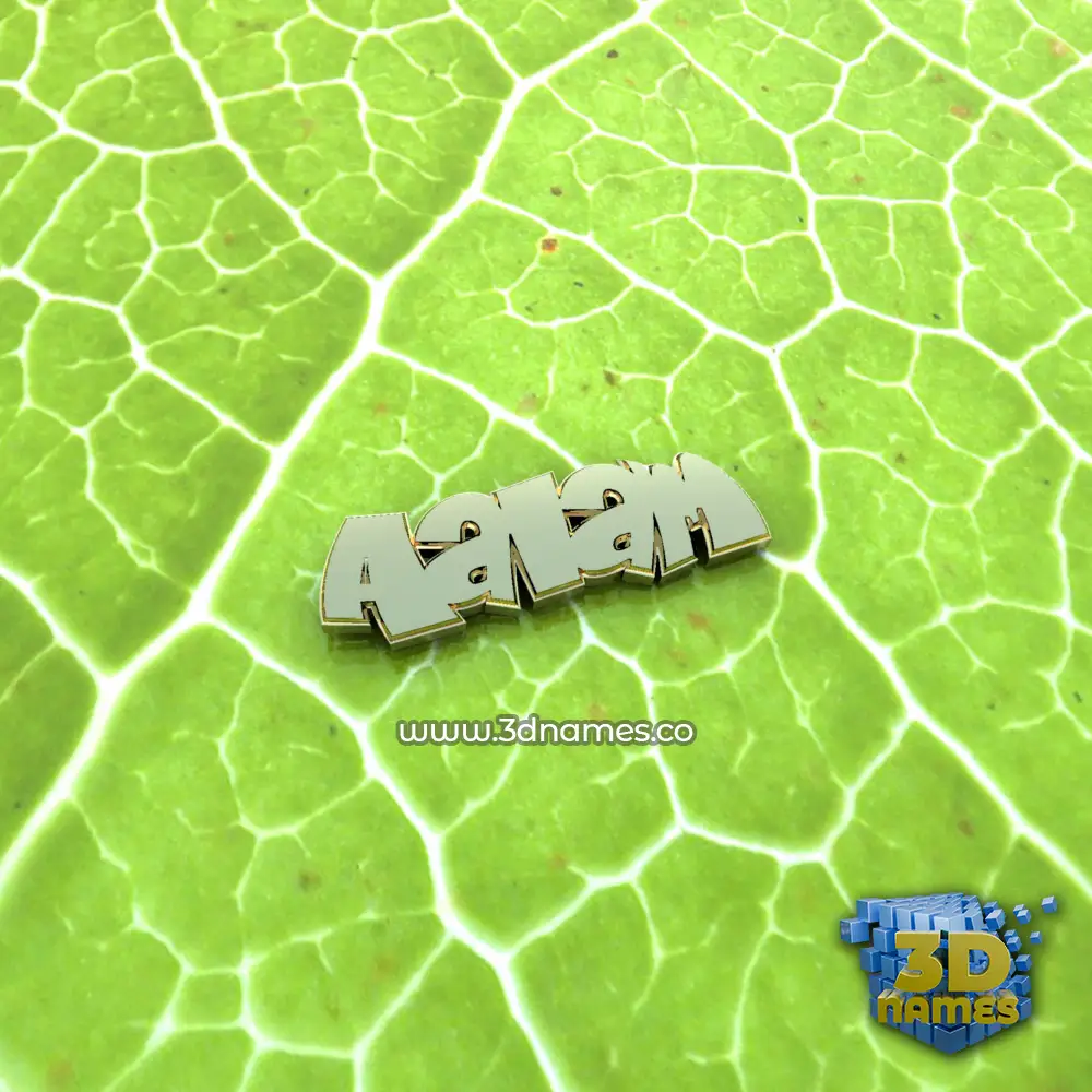 aalam in Gold Leaf style - 3D name wallpaper