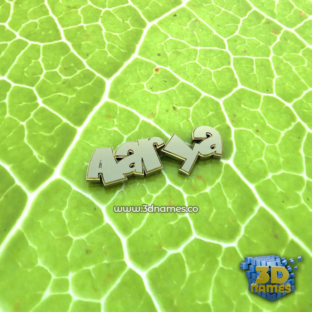 aarya in Gold Leaf style - 3D name wallpaper