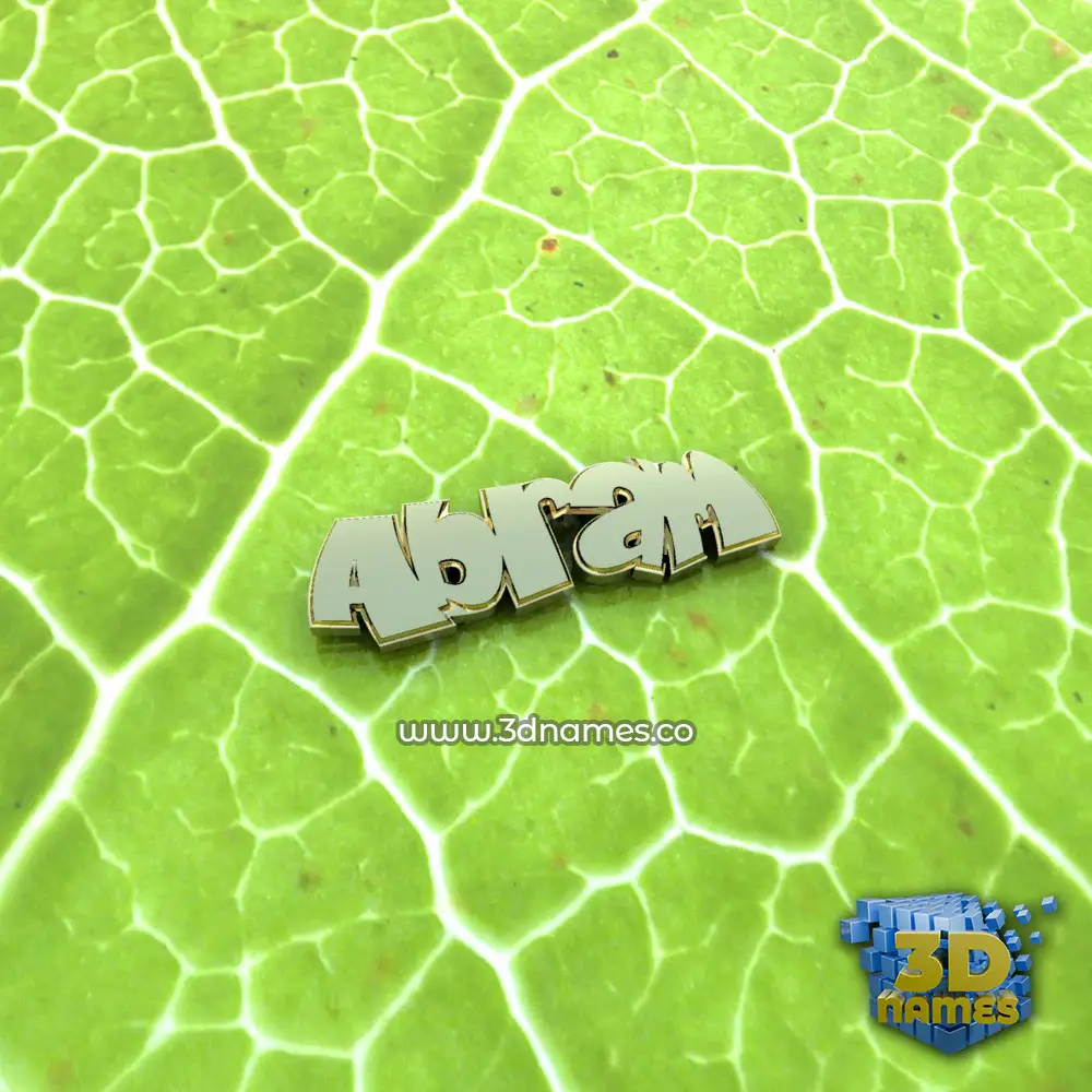 abram in Gold Leaf style - 3D name wallpaper