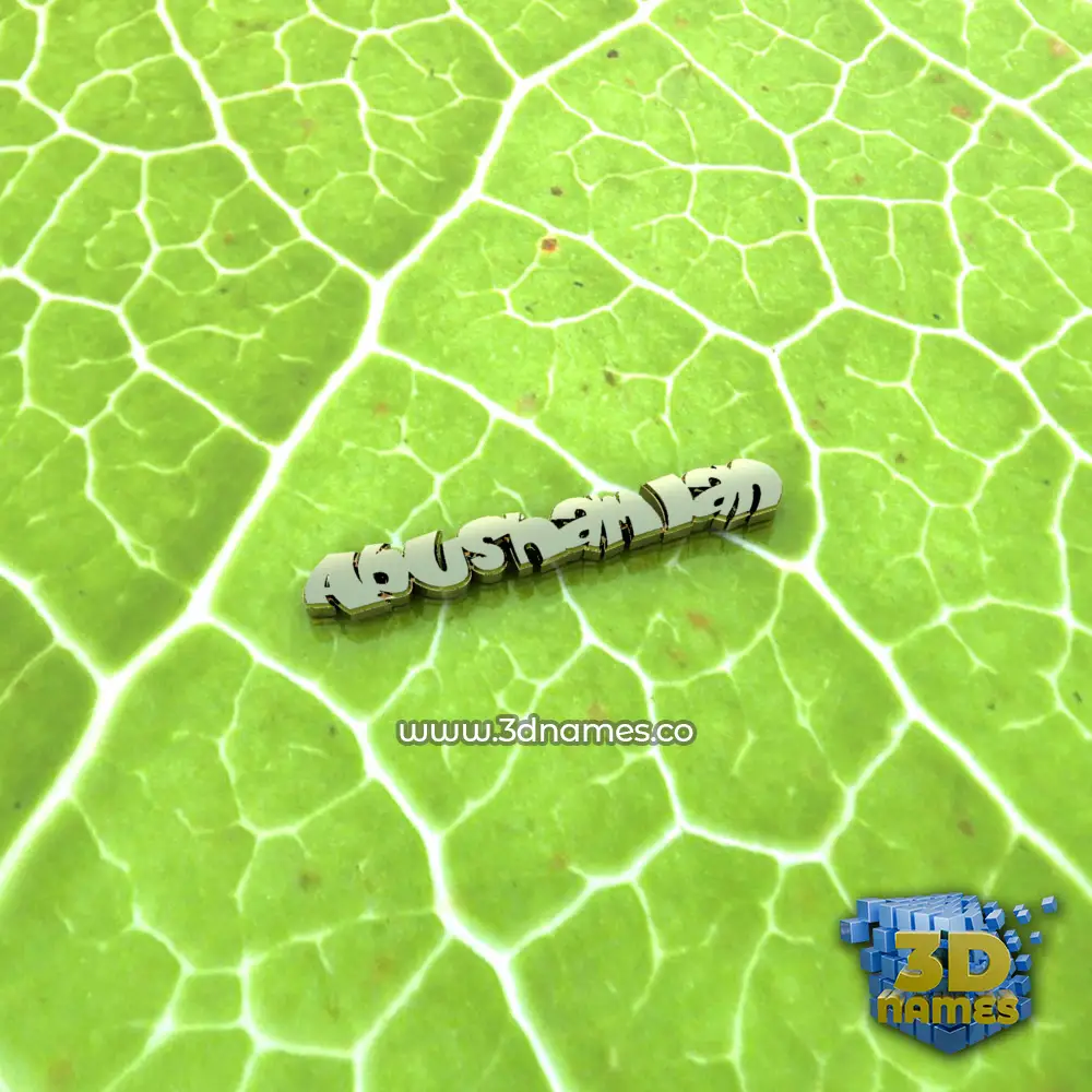 abushamlan in Gold Leaf style - 3D name wallpaper