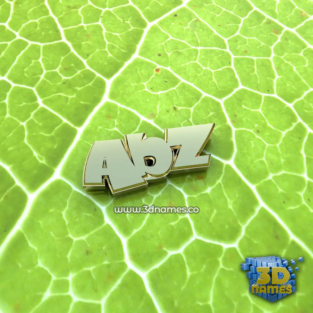 abz in Gold Leaf style - 3D name wallpaper