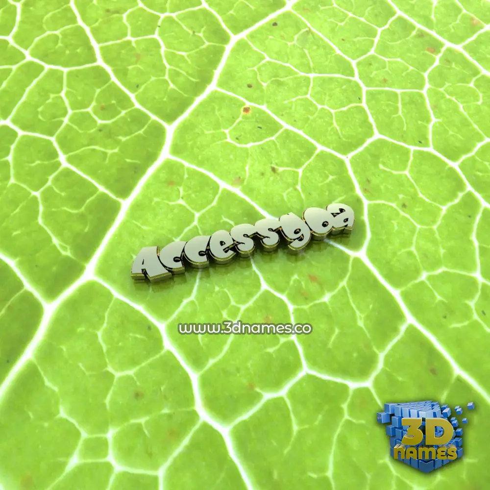 accessgoa in Gold Leaf style - 3D name wallpaper