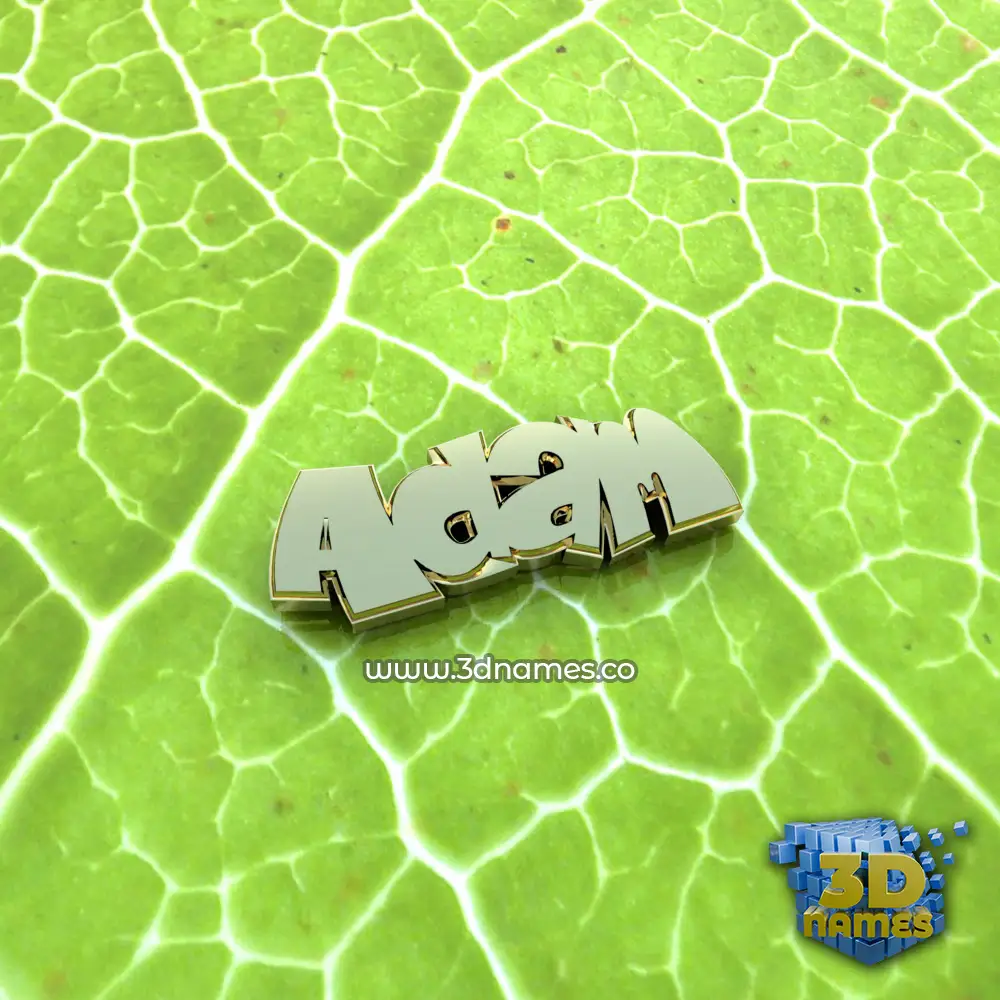 adam in Gold Leaf style - 3D name wallpaper