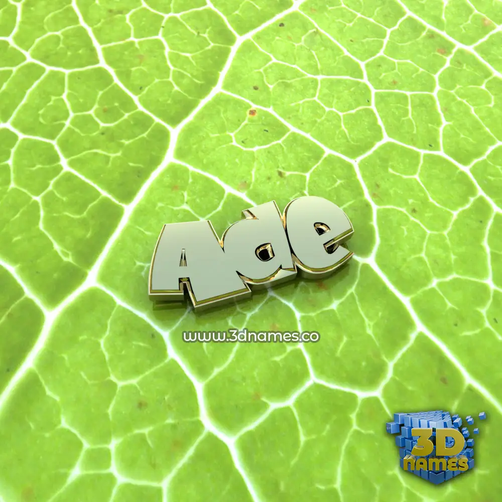ade in Gold Leaf style - 3D name wallpaper