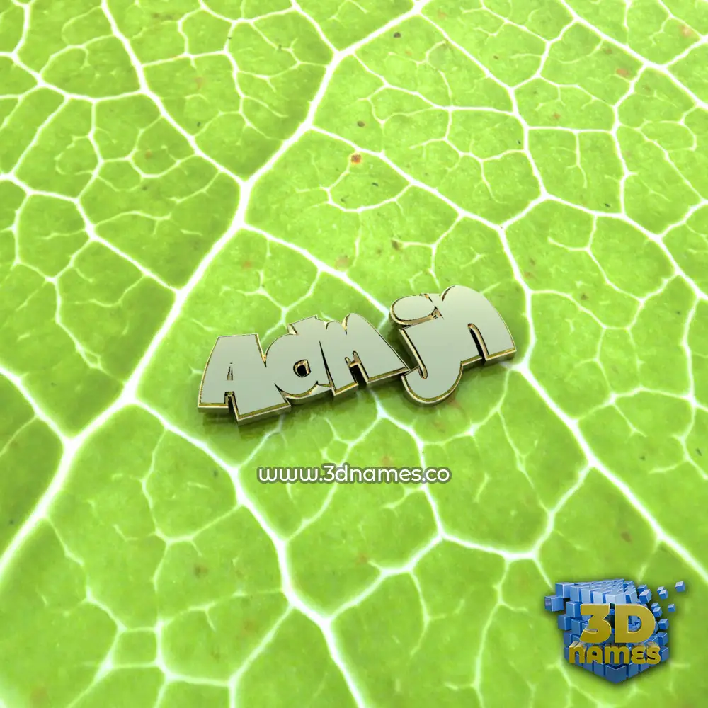 admjn in Gold Leaf style - 3D name wallpaper