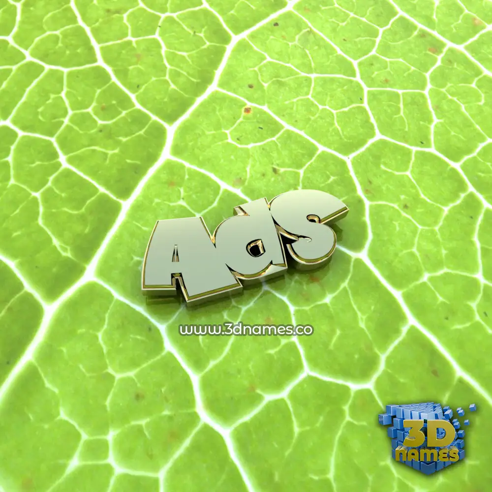 ads in Gold Leaf style - 3D name wallpaper