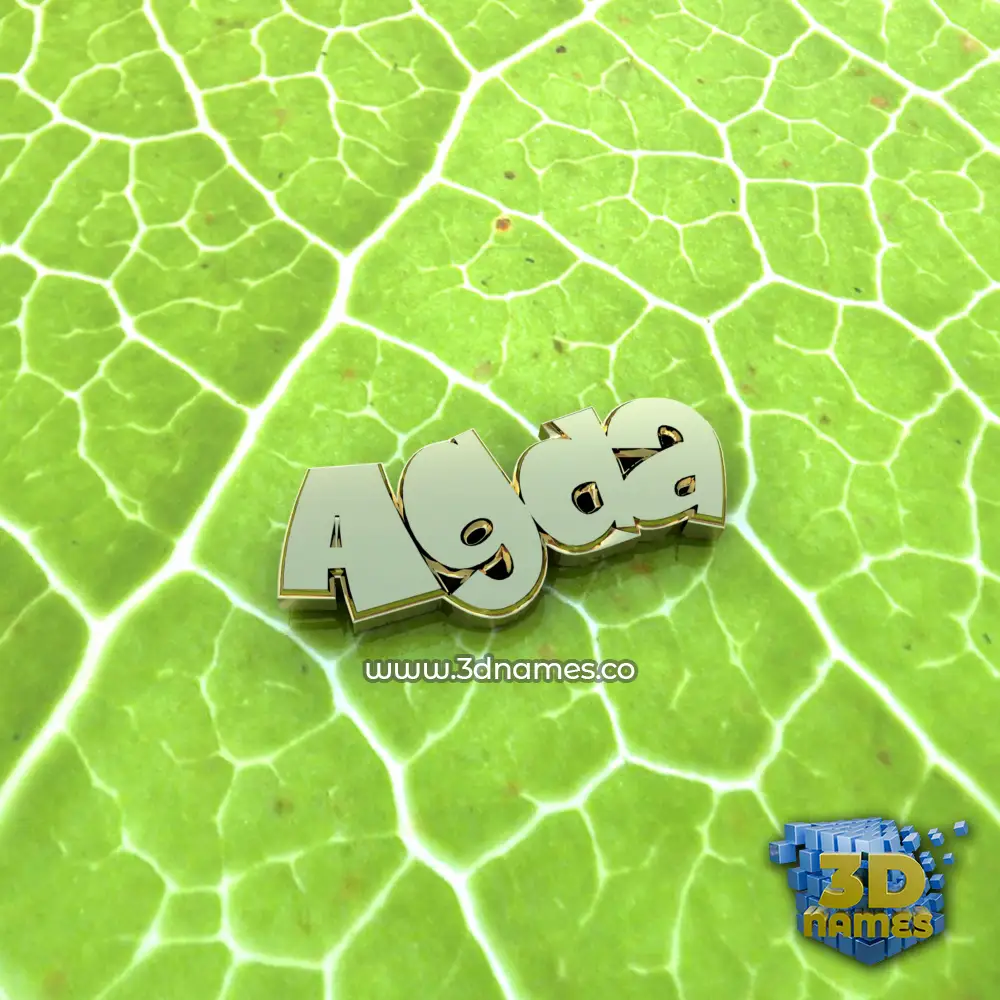 agda in Gold Leaf style - 3D name wallpaper