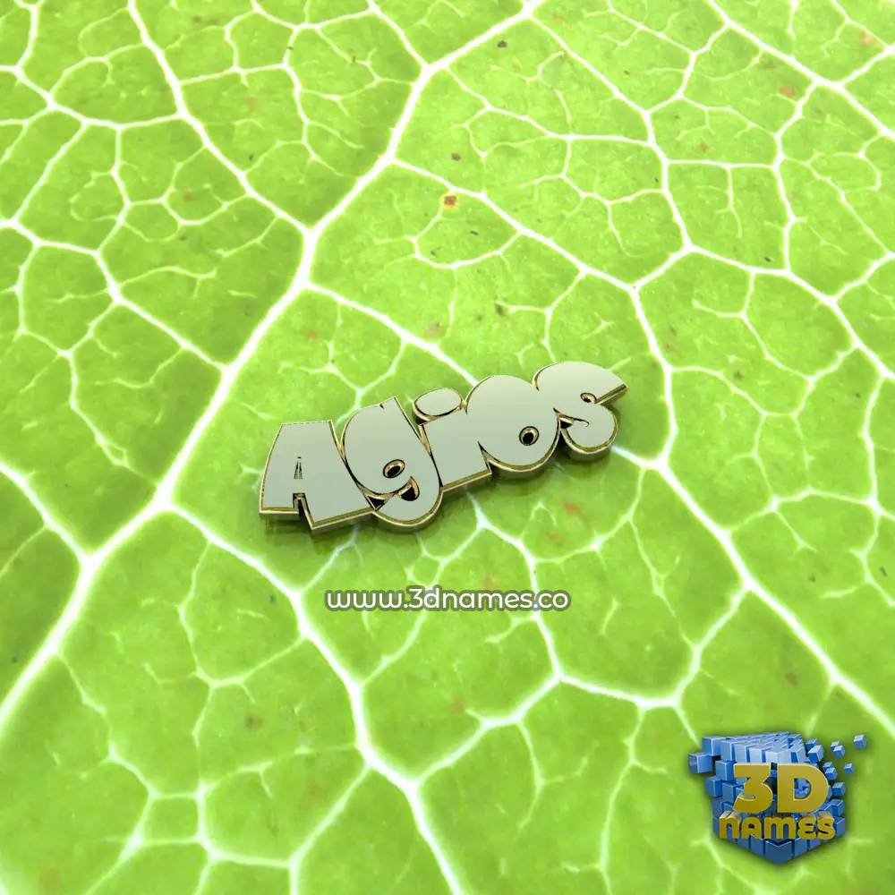 agios in Gold Leaf style - 3D name wallpaper