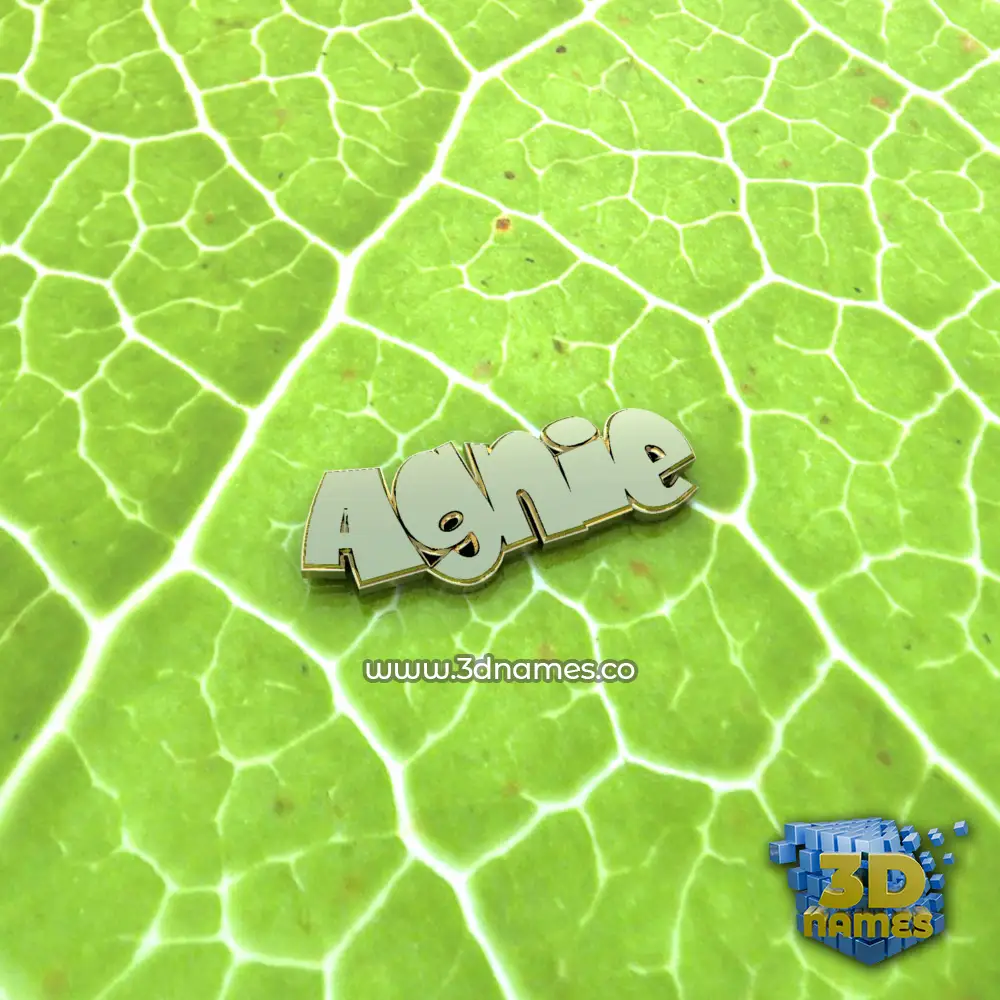 agnie in Gold Leaf style - 3D name wallpaper