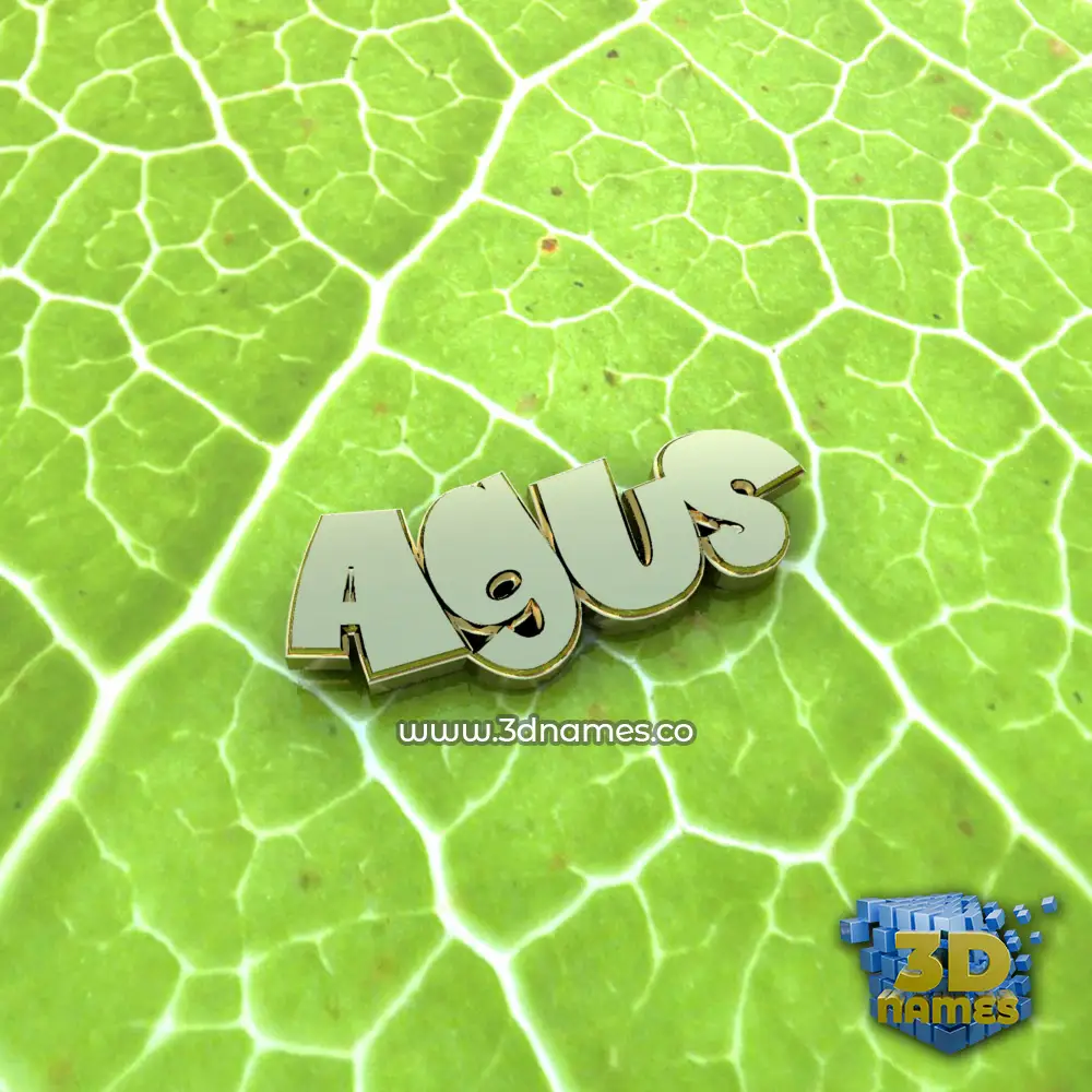 agus in Gold Leaf style - 3D name wallpaper