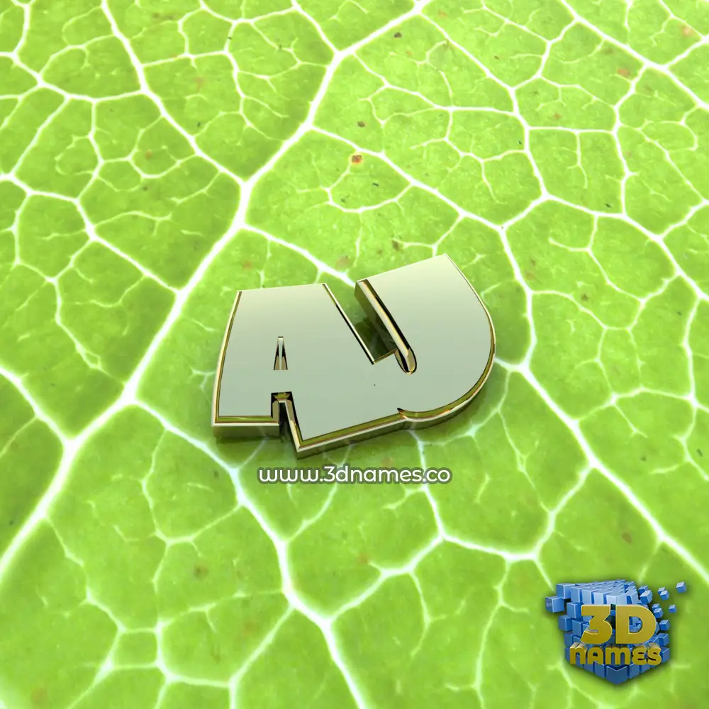 aj in Gold Leaf style - 3D name wallpaper