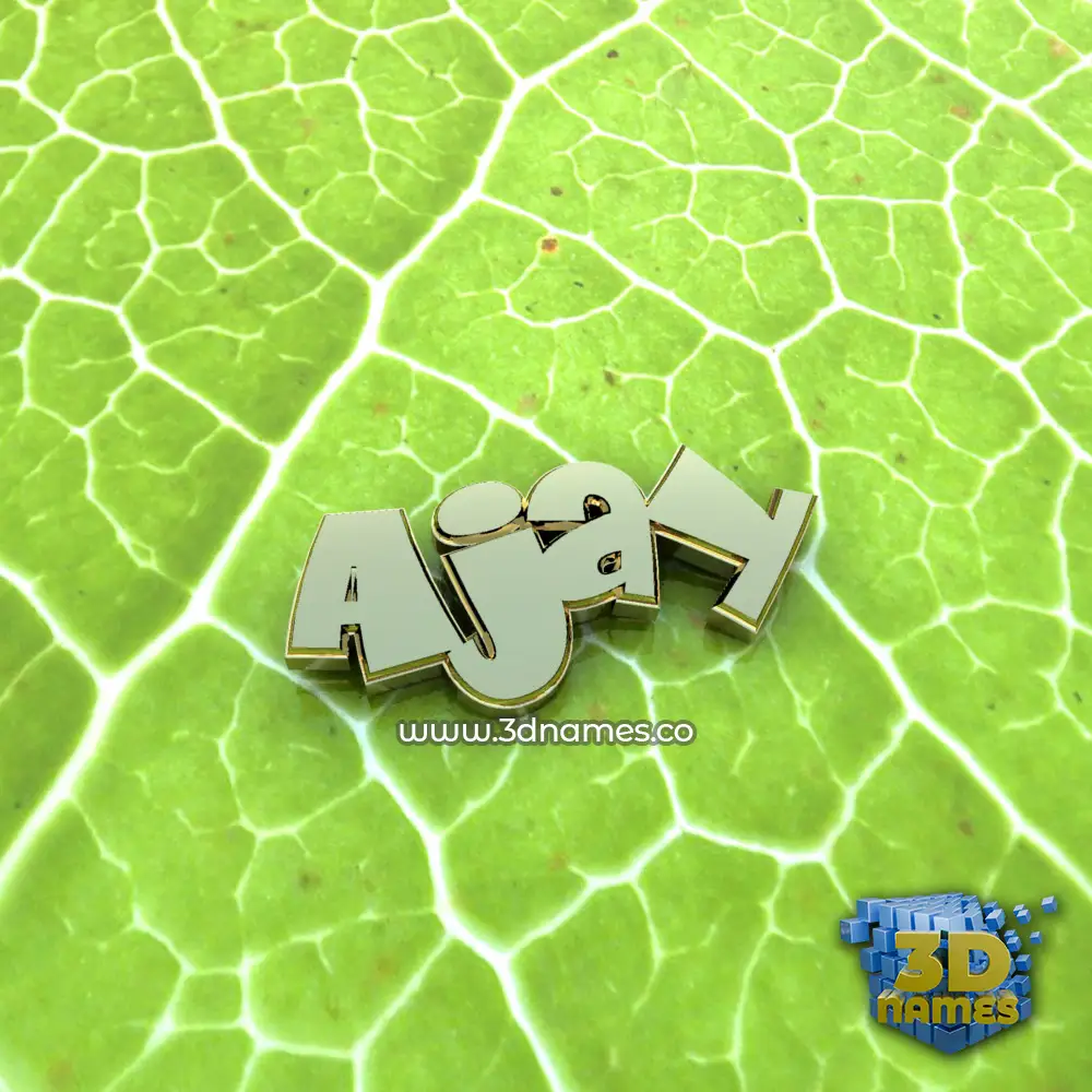 ajay in Gold Leaf style - 3D name wallpaper