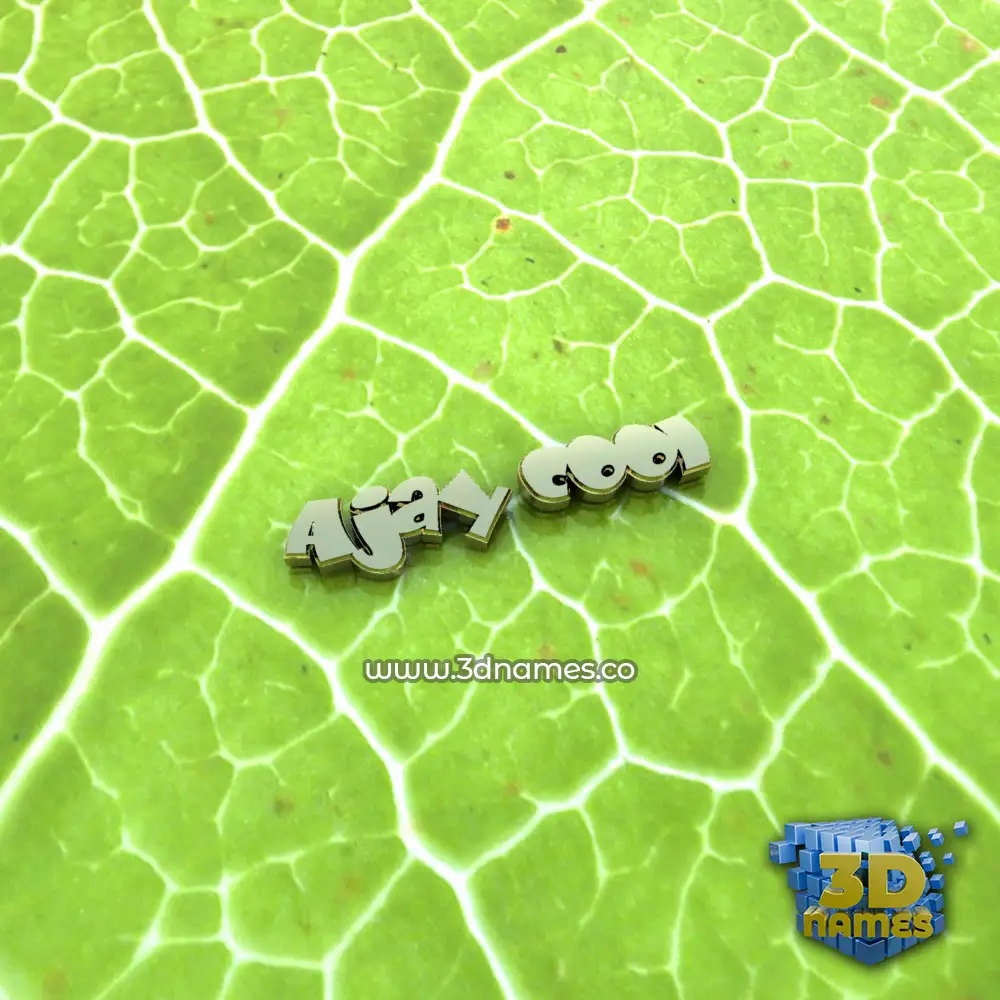 ajay cool in Gold Leaf style - 3D name wallpaper