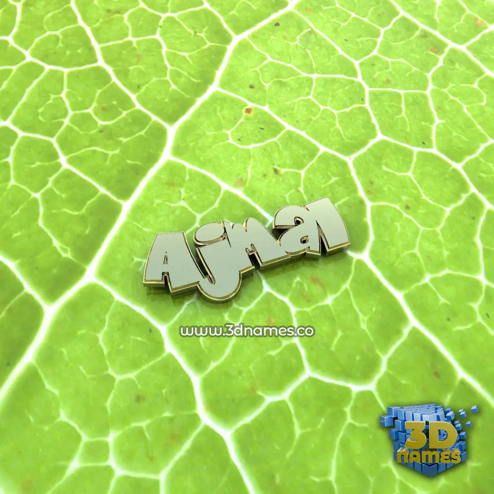 ajmal in Gold Leaf style - 3D name wallpaper