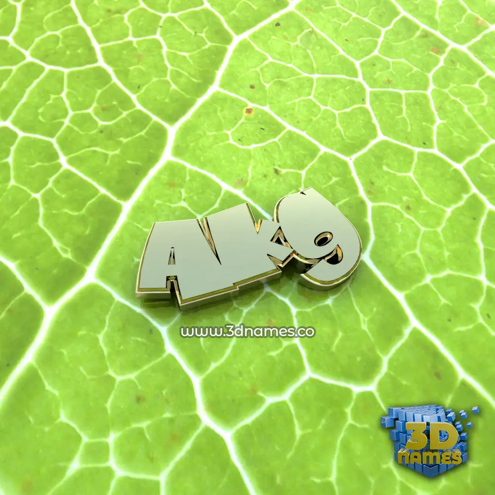 akg in Gold Leaf style - 3D name wallpaper