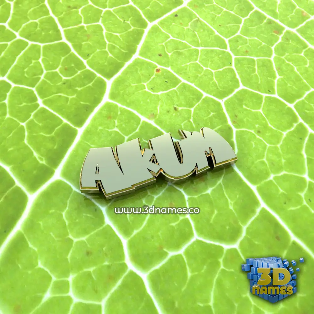 akum in Gold Leaf style - 3D name wallpaper