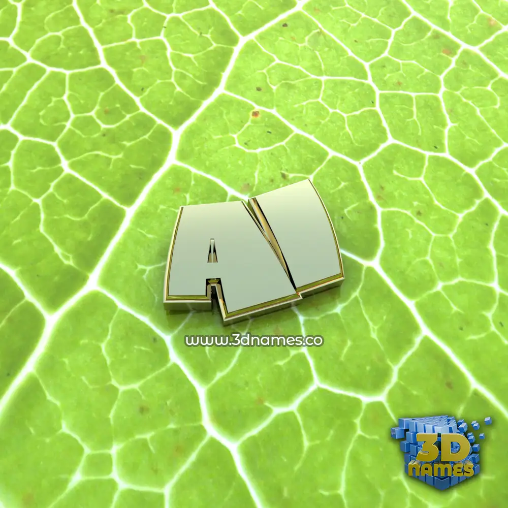 al in Gold Leaf style - 3D name wallpaper
