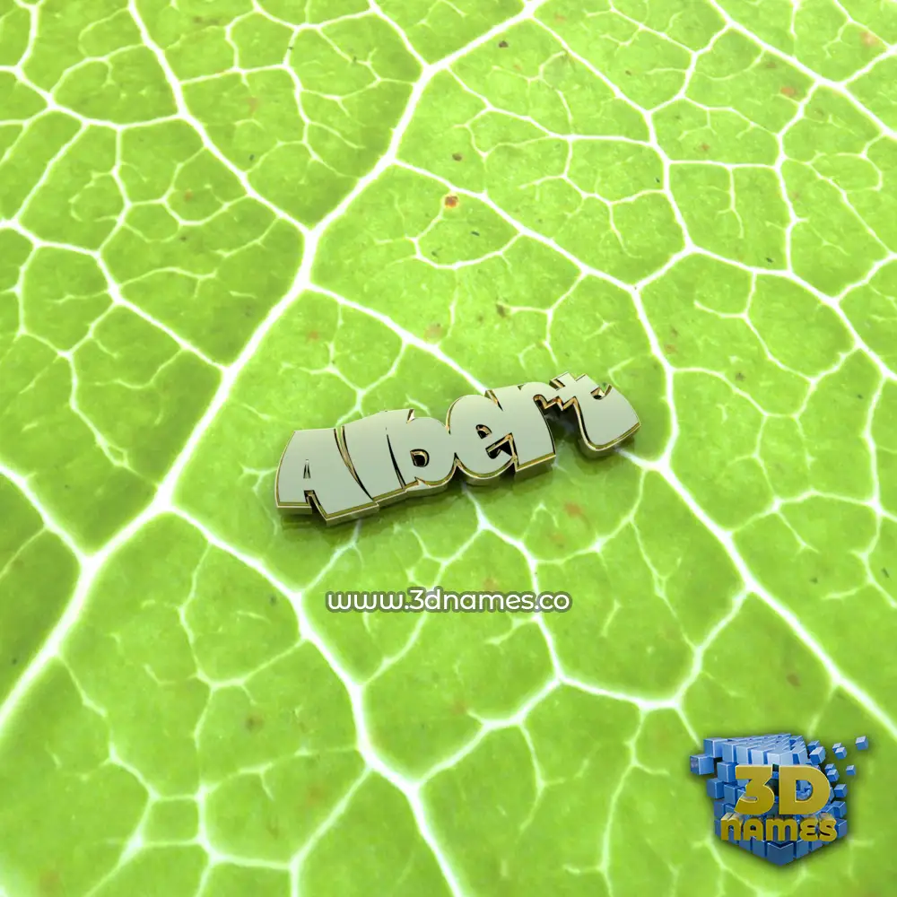 albert in Gold Leaf style - 3D name wallpaper