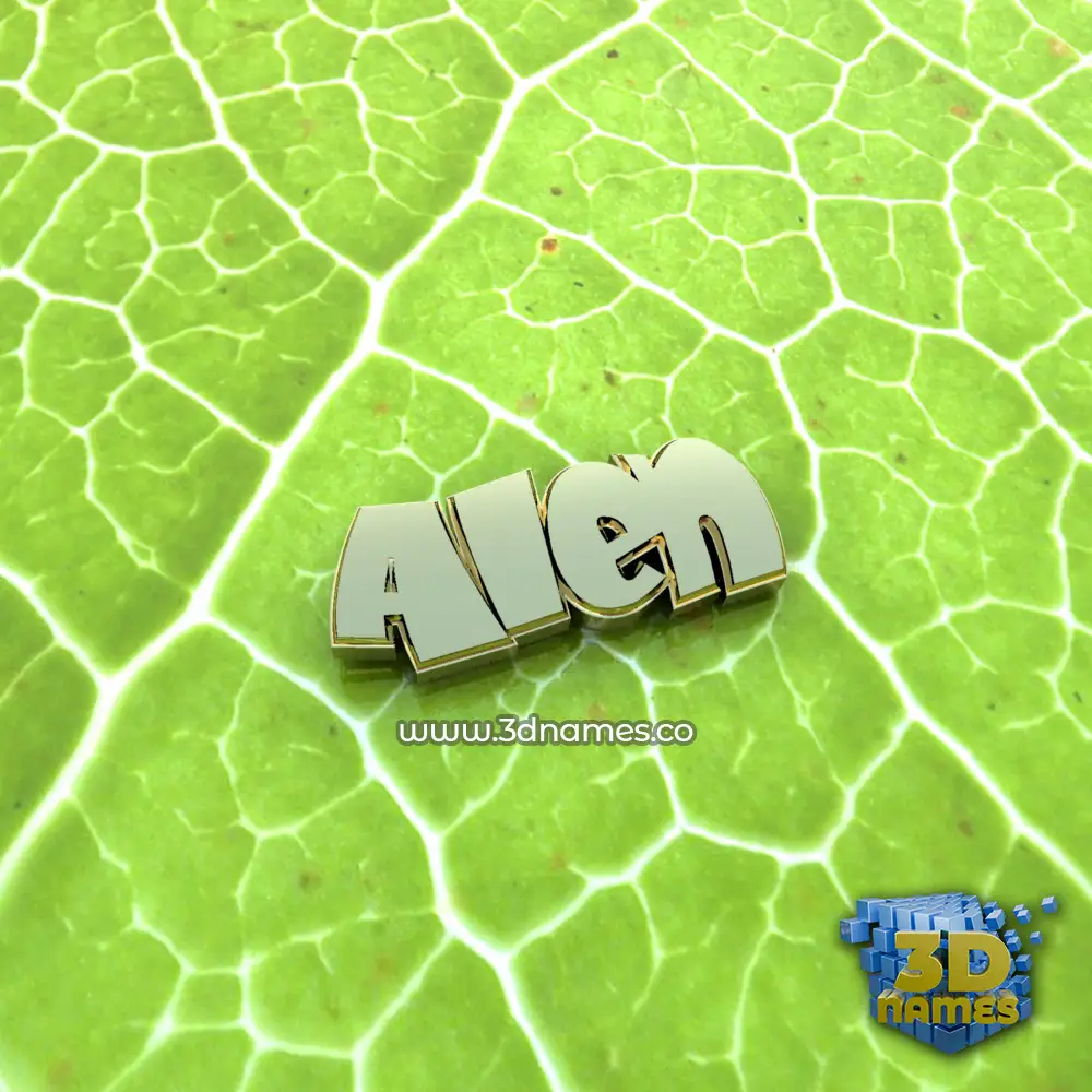 alen in Gold Leaf style - 3D name wallpaper