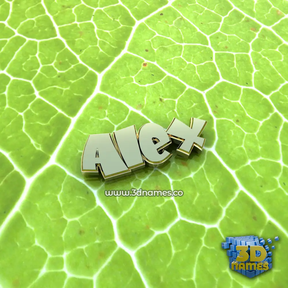 alex in Gold Leaf style - 3D name wallpaper