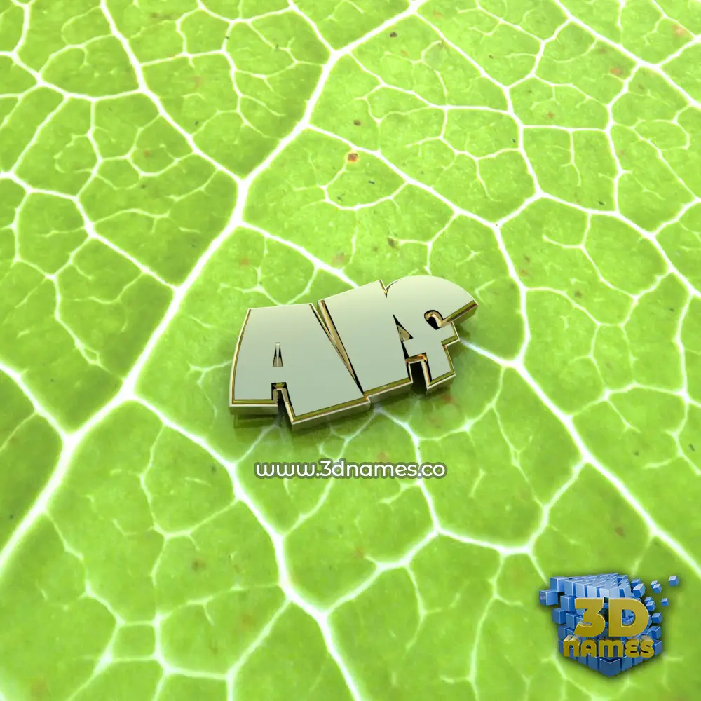 alf in Gold Leaf style - 3D name wallpaper