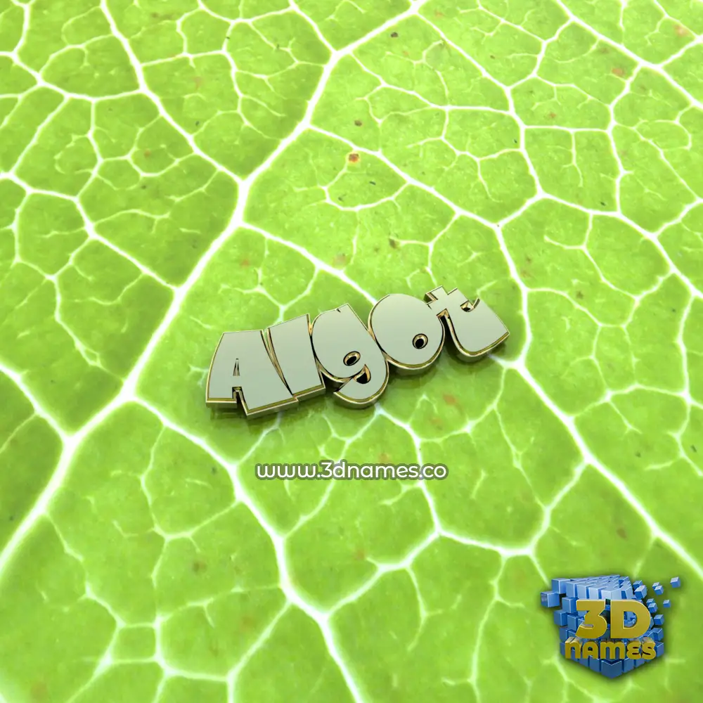 algot in Gold Leaf style - 3D name wallpaper