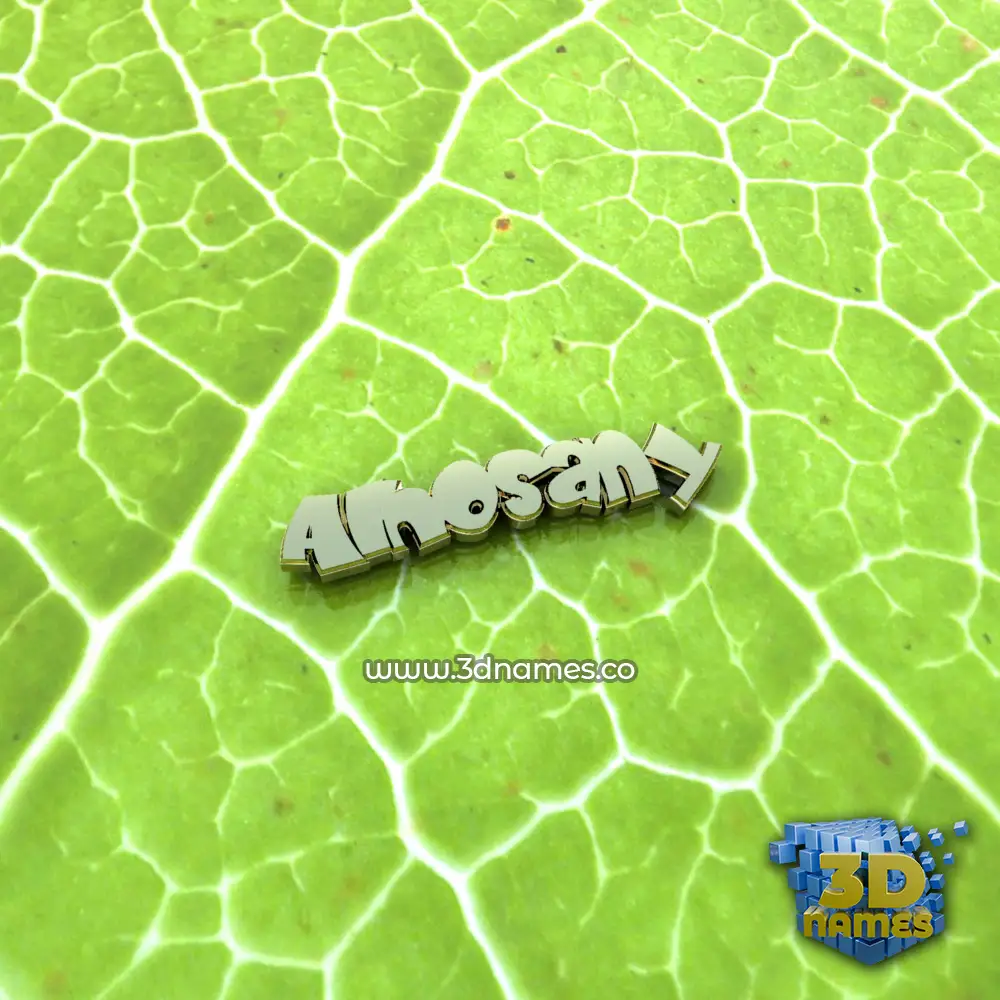 alhosany in Gold Leaf style - 3D name wallpaper