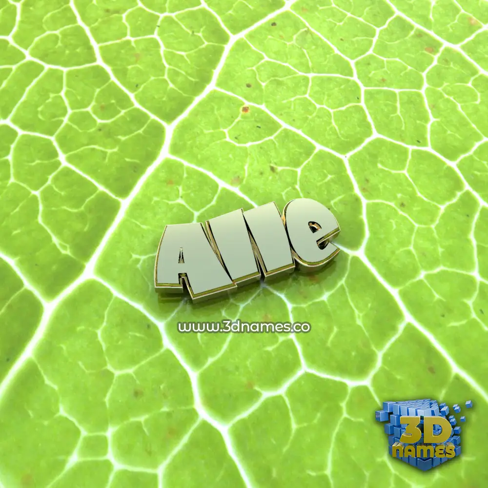 alle in Gold Leaf style - 3D name wallpaper