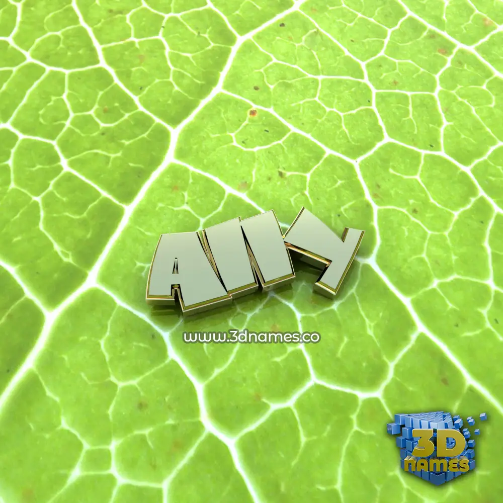 ally in Gold Leaf style - 3D name wallpaper