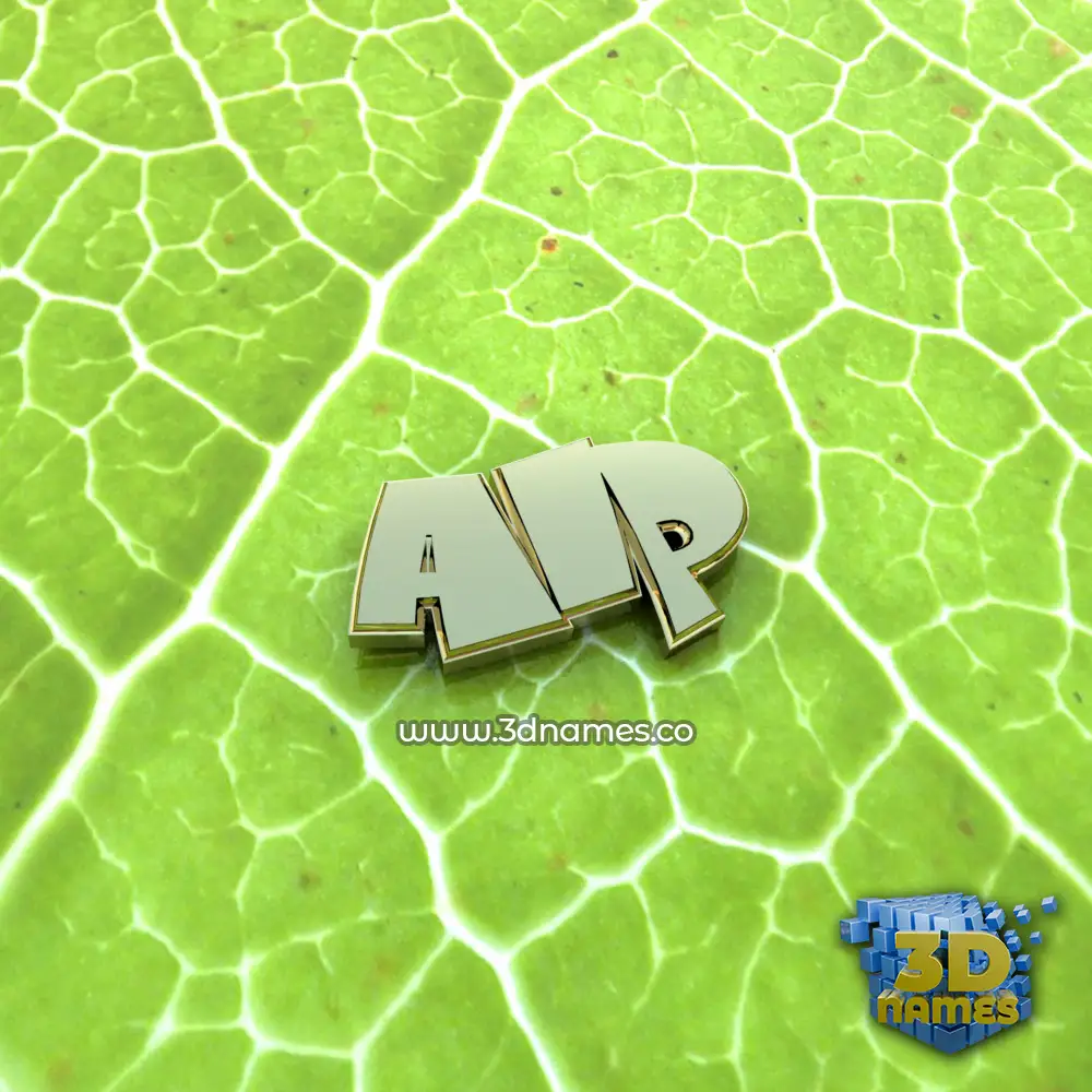 alp in Gold Leaf style - 3D name wallpaper