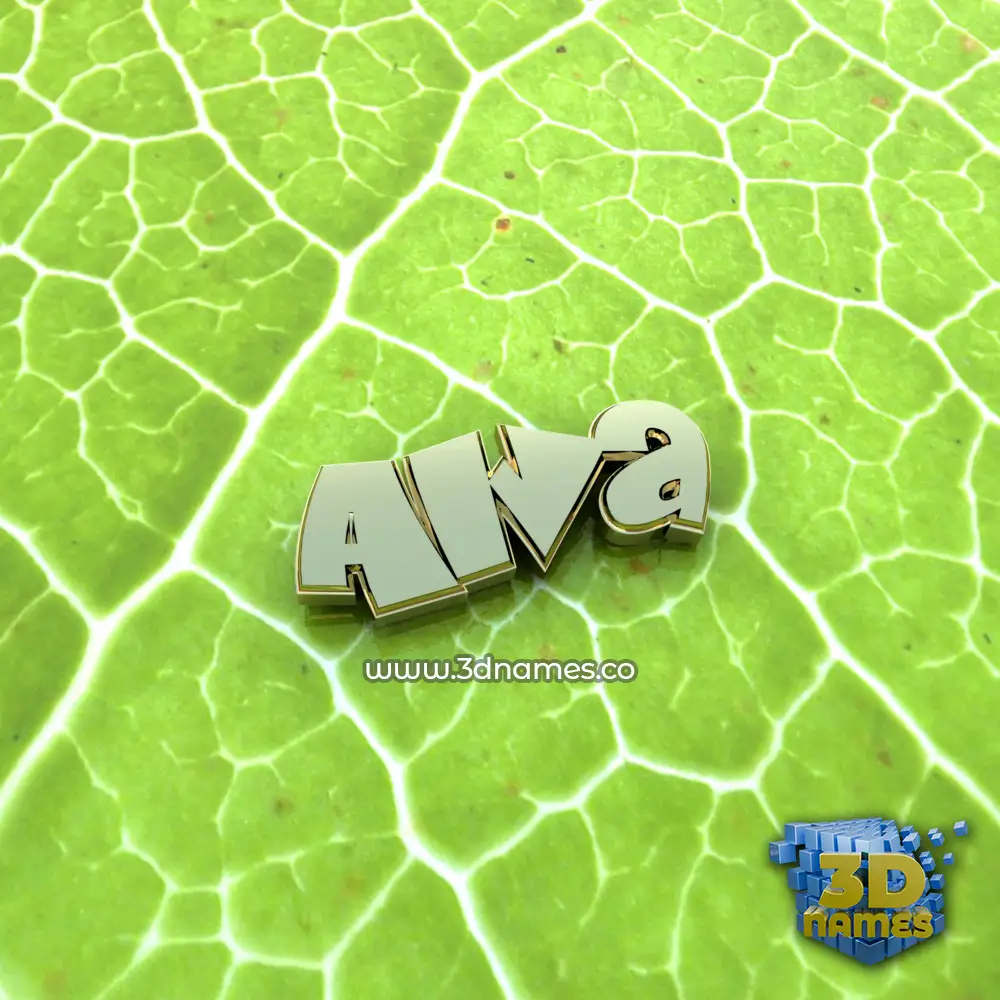 alva in Gold Leaf style - 3D name wallpaper