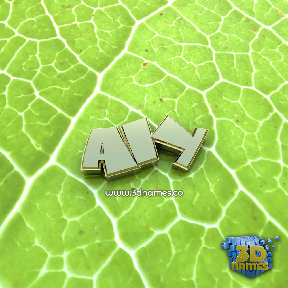 aly in Gold Leaf style - 3D name wallpaper