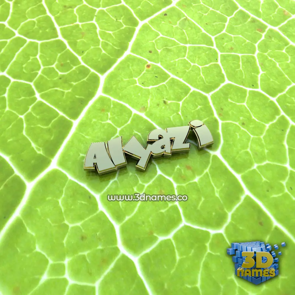 alyazi in Gold Leaf style - 3D name wallpaper