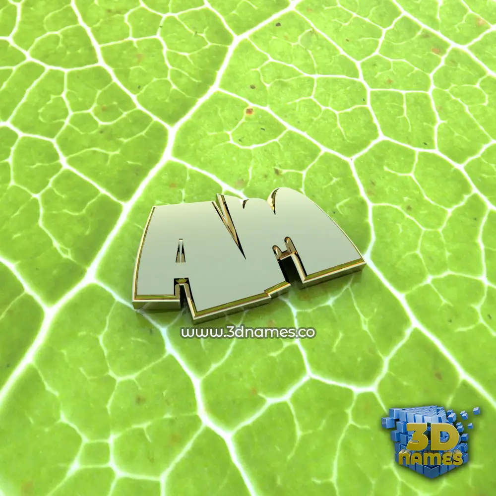 am in Gold Leaf style - 3D name wallpaper