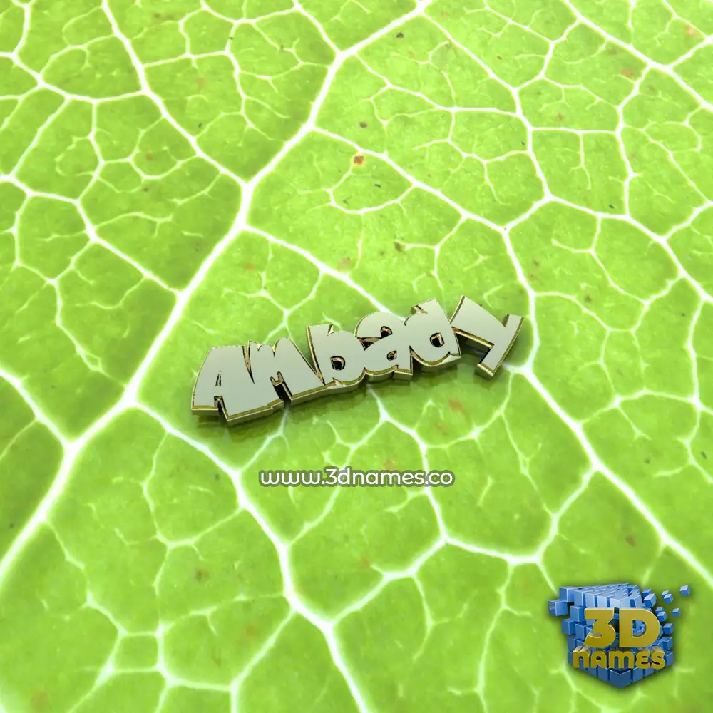 ambady in Gold Leaf style - 3D name wallpaper