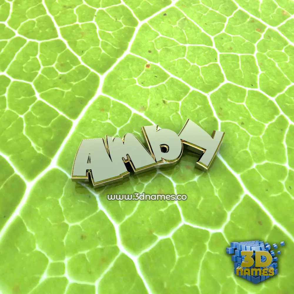 amby in Gold Leaf style - 3D name wallpaper