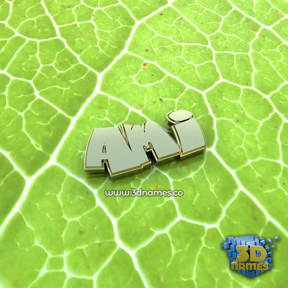 ami in Gold Leaf style - 3D name wallpaper