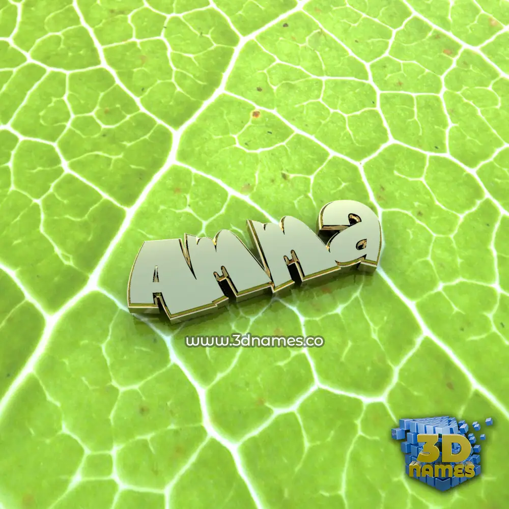 amma in Gold Leaf style - 3D name wallpaper