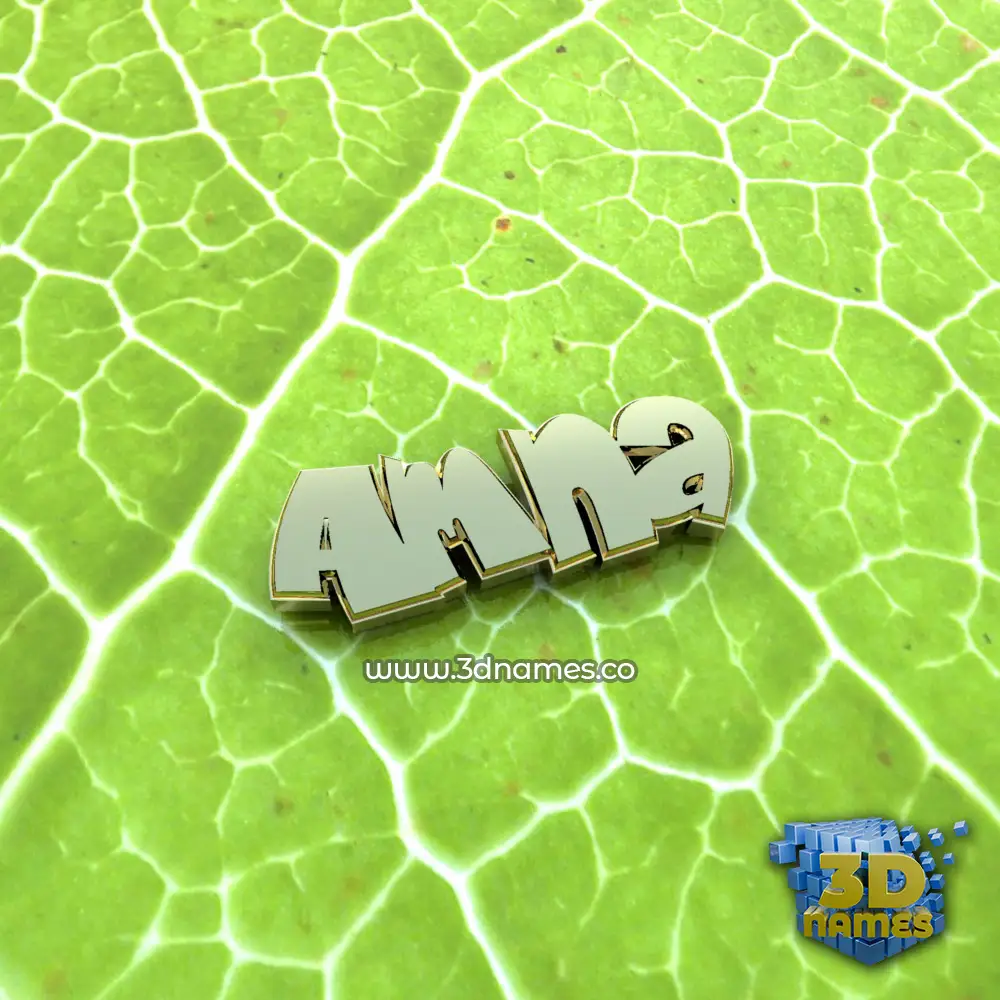 amna in Gold Leaf style - 3D name wallpaper
