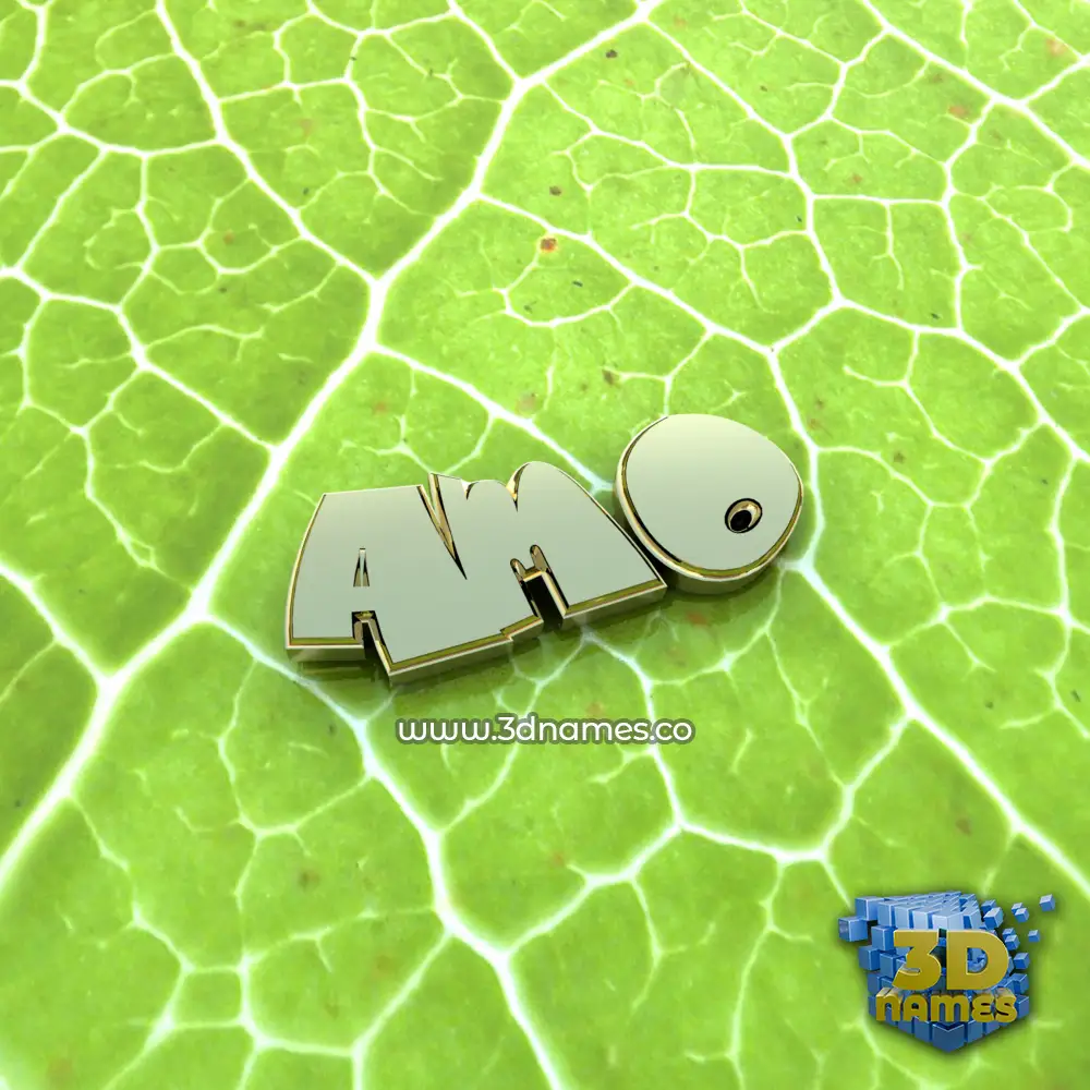 amo in Gold Leaf style - 3D name wallpaper
