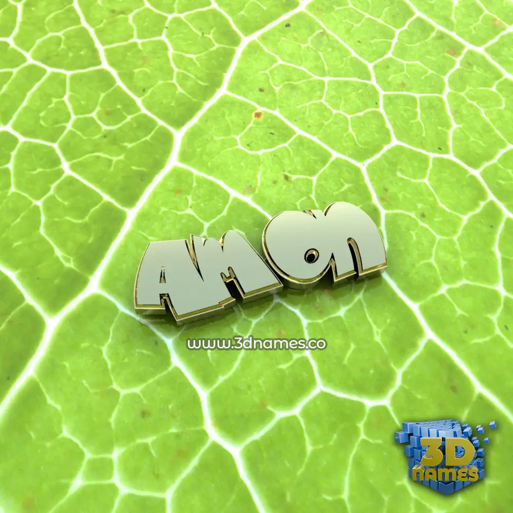amon in Gold Leaf style - 3D name wallpaper