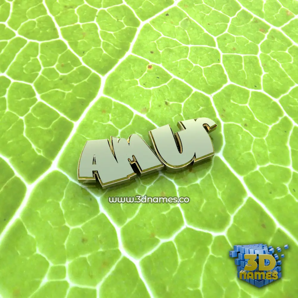amur in Gold Leaf style - 3D name wallpaper