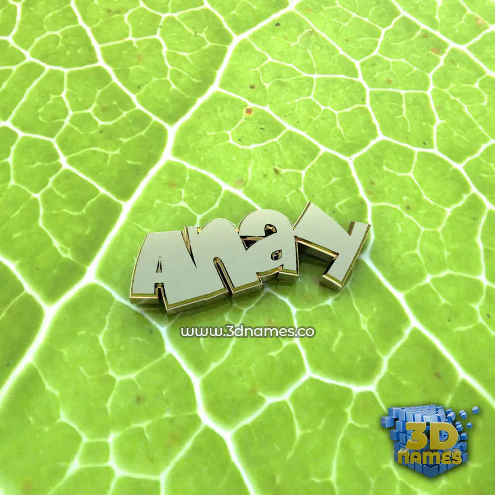 anay in Gold Leaf style - 3D name wallpaper