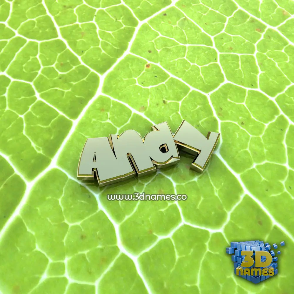 andy in Gold Leaf style - 3D name wallpaper
