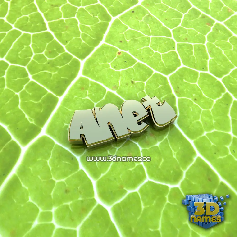 anet in Gold Leaf style - 3D name wallpaper