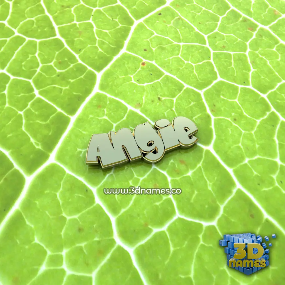 angie in Gold Leaf style - 3D name wallpaper