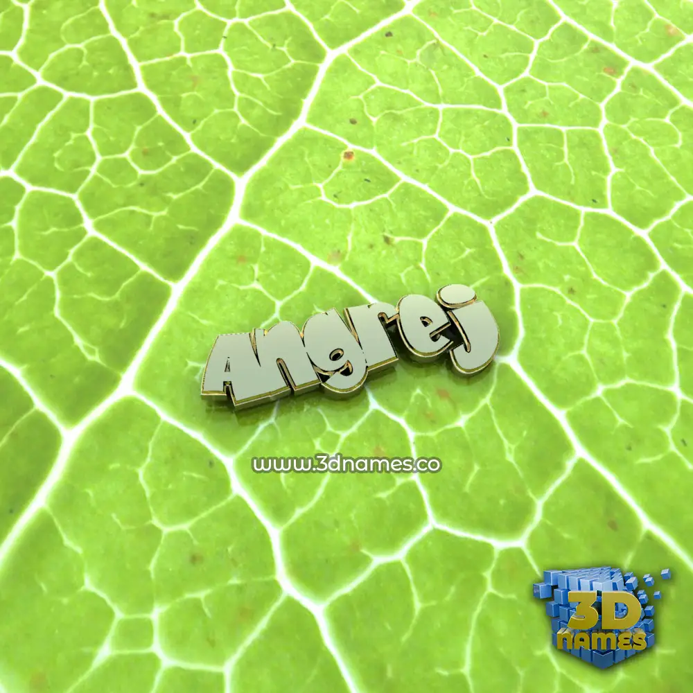 angrej in Gold Leaf style - 3D name wallpaper