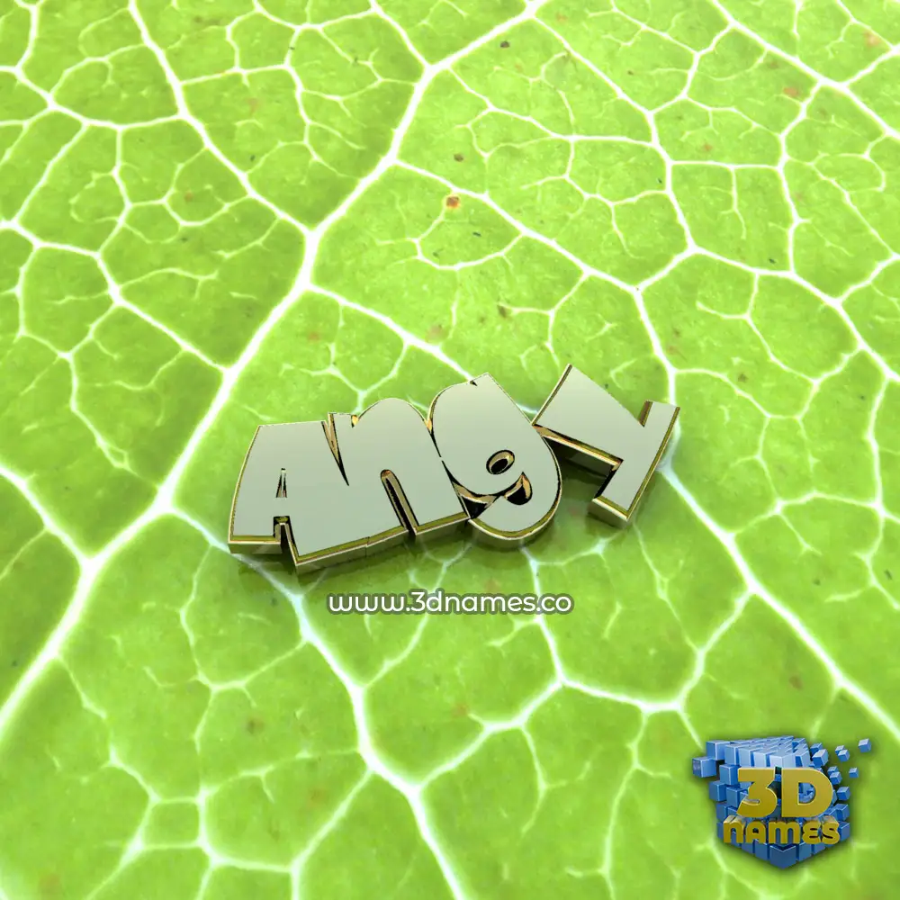 angy in Gold Leaf style - 3D name wallpaper