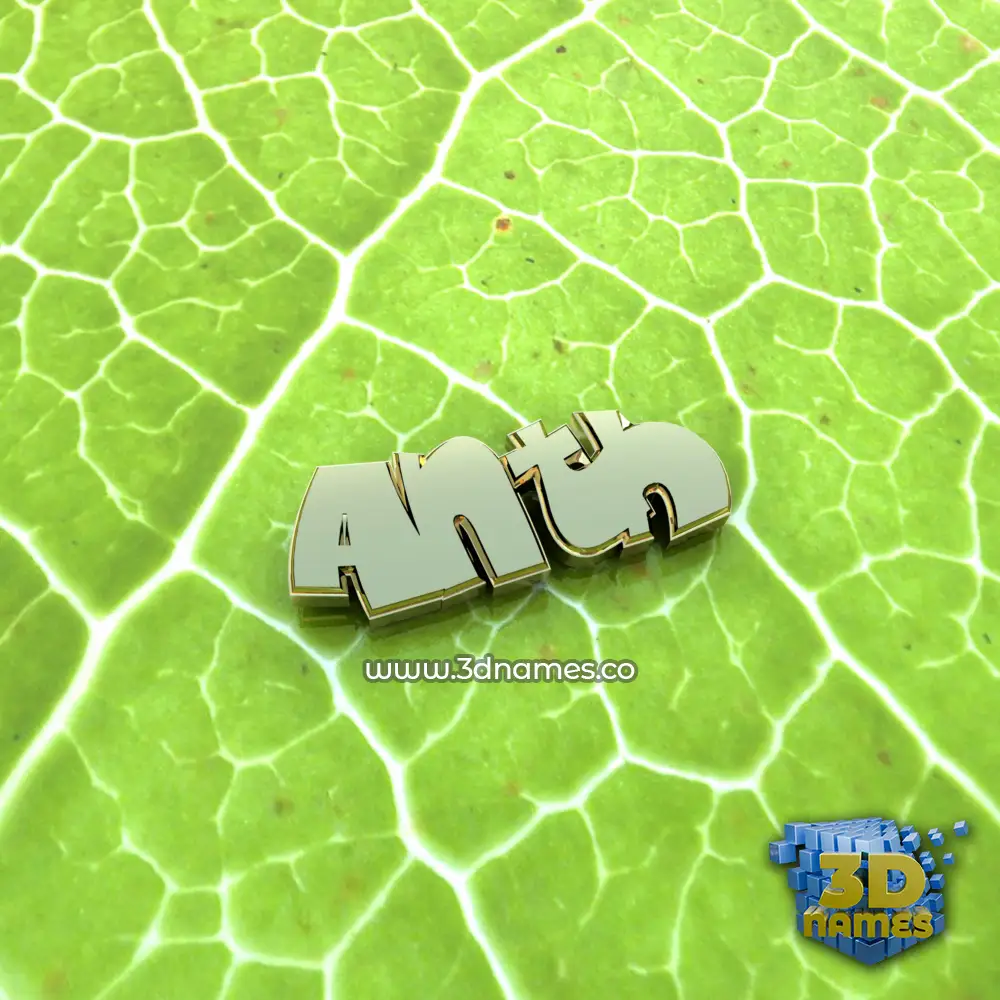 anth in Gold Leaf style - 3D name wallpaper