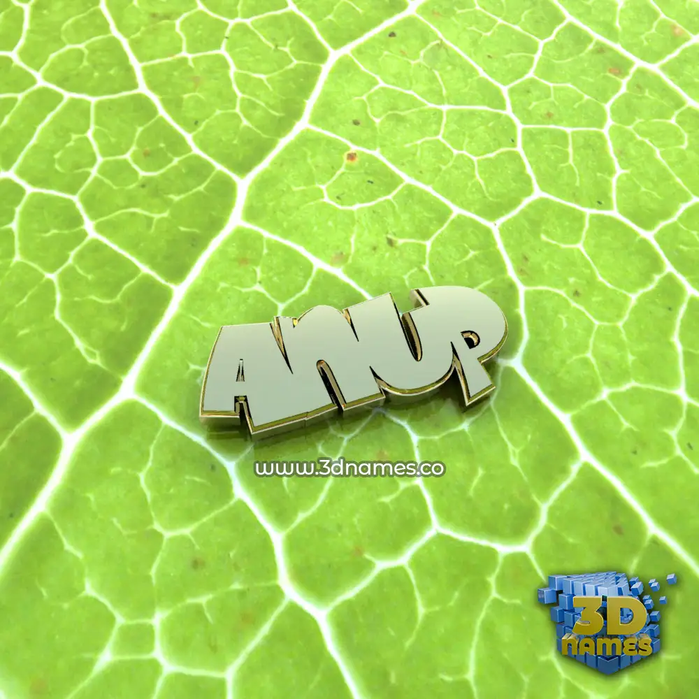 anup in Gold Leaf style - 3D name wallpaper